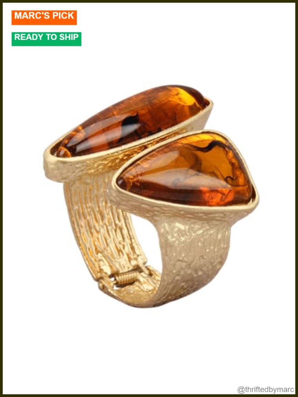 Chunky Cuff Bracelet for Women Statement Bangle Gold Plated Adjustable